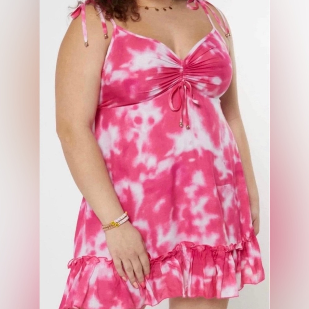 Plus summer tie dye dress 1X NEW